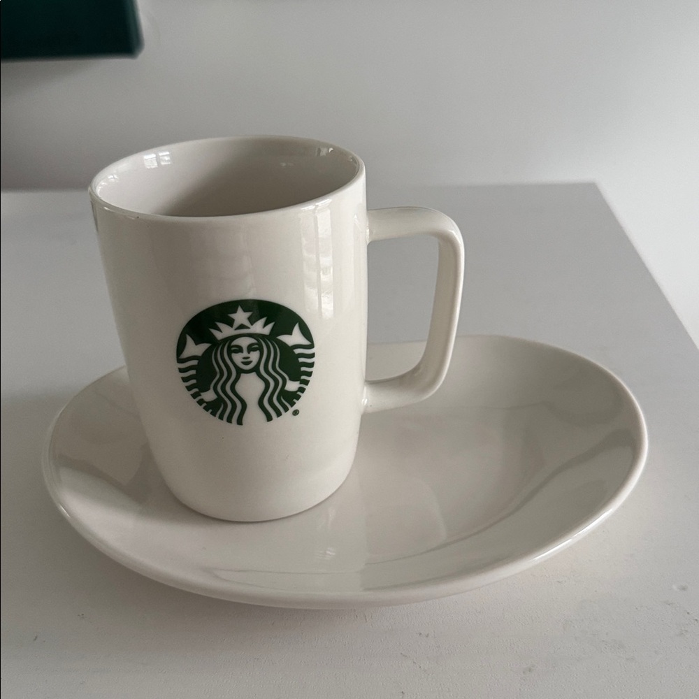 Starbucks Classic White Mug (2018) and Saucer (2004) - Picture 8 of 8